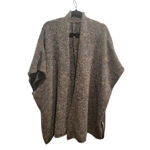 Eskandar Cardigan Knit Wool‎ Cashmere Sweater Sz OSBrown Gray Orange